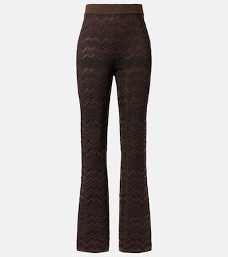 High-Rise-Schlaghose aus Häkelstrick | Missoni