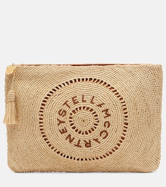 Logo raffia clutch | Stella McCartney