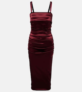 Draped satin midi dress | Dolce&Gabbana