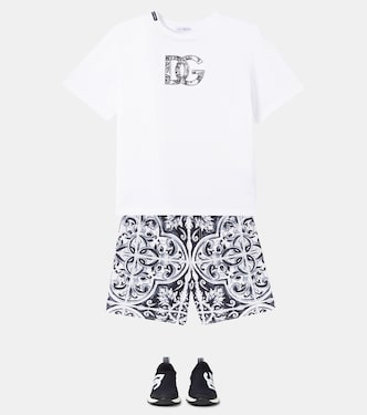 T-Shirt DG aus Baumwoll-Jersey | Dolce&Gabbana Kids