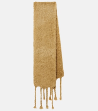 Logo mohair and wool-blend scarf | Jil Sander