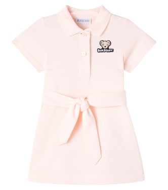 Baby - Abito Thomas Bear in piqué di cotone | Burberry Kids