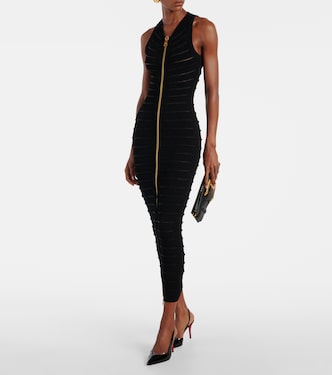 Knitted cutout midi dress | Balmain