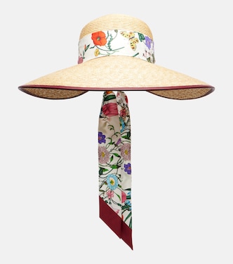 Floral scarf-detail sun hat | Gucci