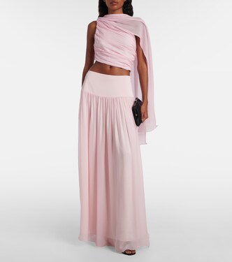 Top Solene de malla drapeado | Posse