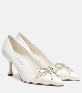 Verzierte Pumps Auria 70 aus Satin | Jimmy Choo