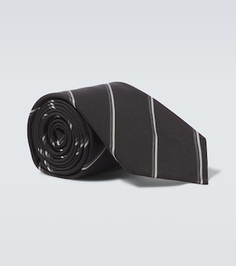 Striped silk tie | Saint Laurent