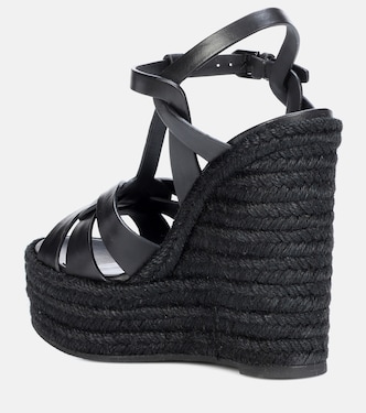 Espadrillas Tribute 130 in pelle con zeppa | Saint Laurent