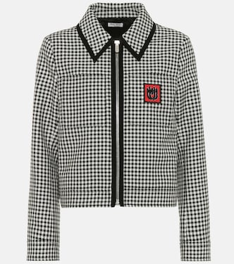 Houndstooth wool jacket | Miu Miu