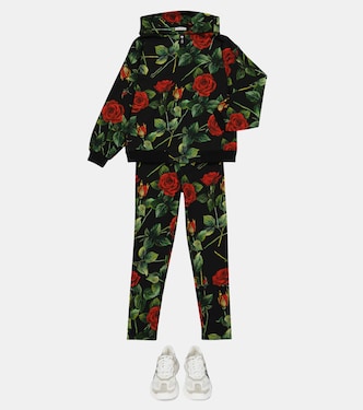 Bedruckte Kapuzenjacke aus Baumwolle | Dolce&Gabbana Kids
