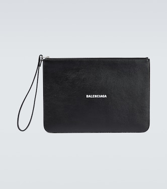 Pochette zippée en cuir | Balenciaga