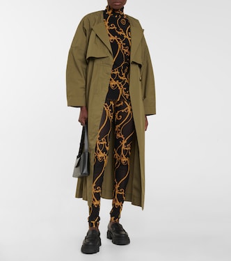 Printed mesh turtleneck top | Ganni