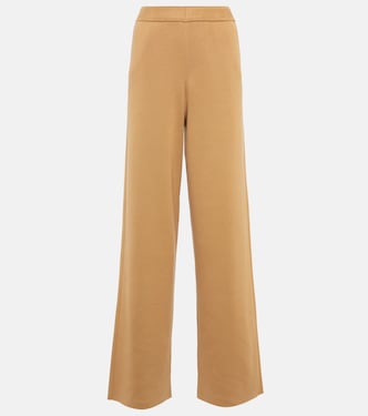 High-rise cotton and silk pants | Loro Piana