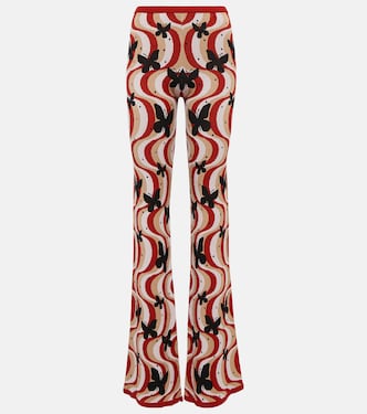 Printed high-rise flare pants | Alessandra Rich