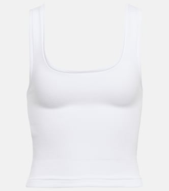 Tank top en mezcla de algodón acanalado | Wardrobe.NYC