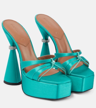 Sienna satin platform mules | D'Accori