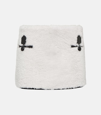 Minifalda de borrego con piel | Blancha