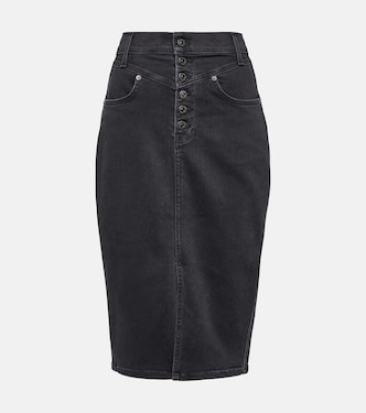 Falda midi Herron en denim | Veronica Beard