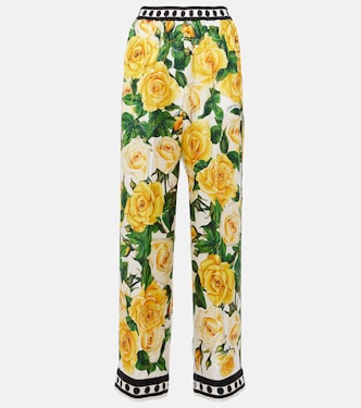 Pantaloni a gamba larga in seta | Dolce&Gabbana