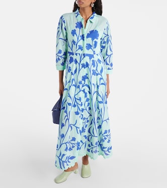 Vestido largo de algodón estampado | Juliet Dunn