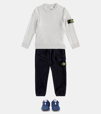 Pullover Compass in maglia a coste | Stone Island Junior