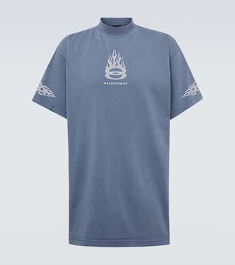 T-Shirt Burning Unity aus Baumwoll-Jersey | Balenciaga