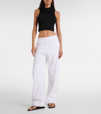 Gerade Low-Rise-Hose aus Frottee | Alaïa