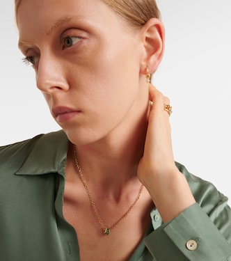 Collier Gravity en or 18 ct, diamants et émeraudes | Spinelli Kilcollin