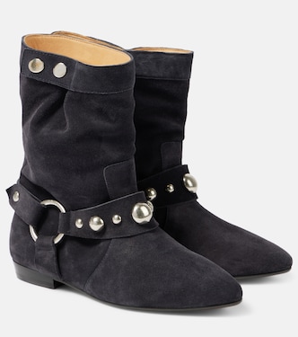 Verzierte Ankle Boots Stanya aus Veloursleder | Isabel Marant