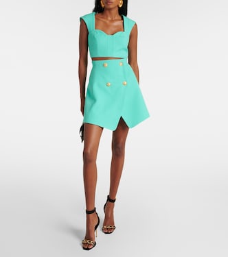 Minifalda de lana de tiro alto | Balmain