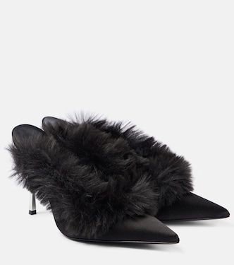 Faux shearling leather mules | Magda Butrym