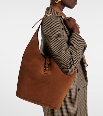 Sac seau Le 5 à 7 en daim | Saint Laurent