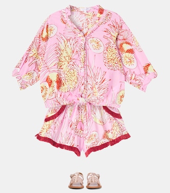 Azia printed crop top | Poupette St Barth Kids
