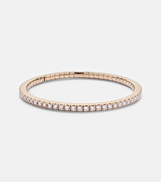 Stretchy 18kt rose gold bracelet with diamonds | Bucherer Fine Jewellery