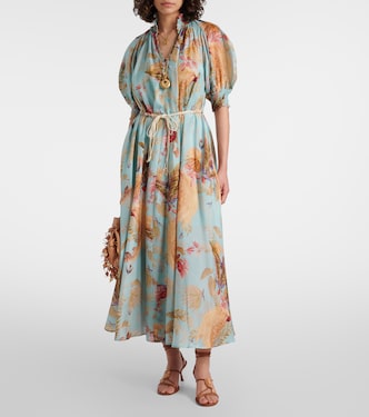 Ascension Billow floral silk maxi dress | Zimmermann