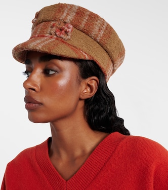 Checked wool-blend newsboy cap | Ruslan Baginskiy