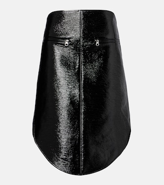 Jupe midi en cuir synthétique | Courrèges