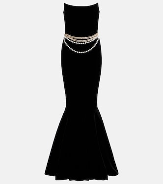 Chain-detail corset gown | Self-Portrait