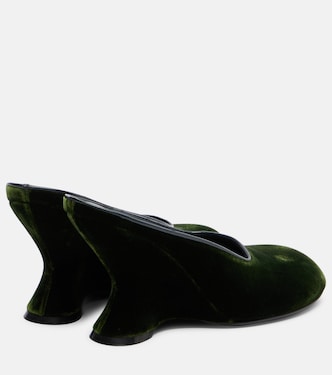 Wedges 95 aus Samt | Dries Van Noten