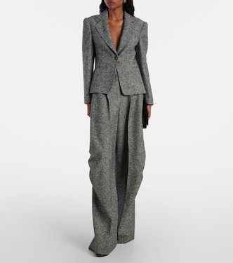 Simone wool and silk tweed wide-leg pants | Max Mara