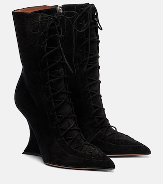 Nina 105 suede lace-up boots | Paris Texas