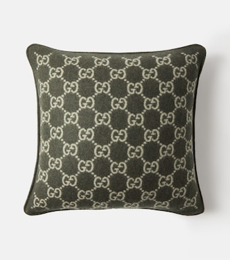 Cuscino in jacquard di lana e cashmere GG | Gucci