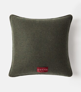 GG wool and cashmere jacquard cushion | Gucci
