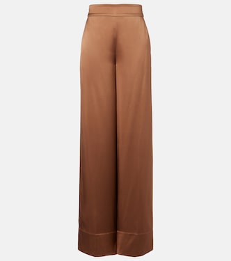 Dijon silk satin wide-leg pants | Joseph