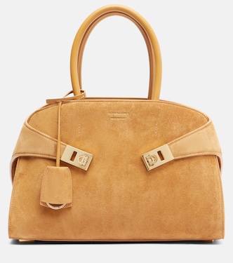Hug Medium suede tote bag | Ferragamo