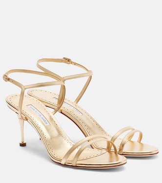 Sandales Ciagalo 70 en cuir métallisé | Manolo Blahnik