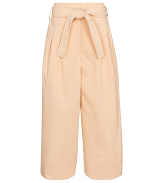 Pantalon ample à taille haute en coton | Jil Sander