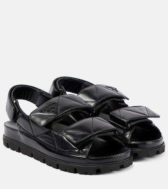 Quilted leather sandals | Prada