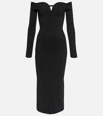 Grace off-shoulder midi dress | Galvan