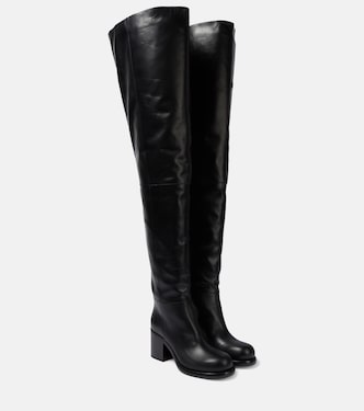 Leather over-the-knee boots | Alaïa